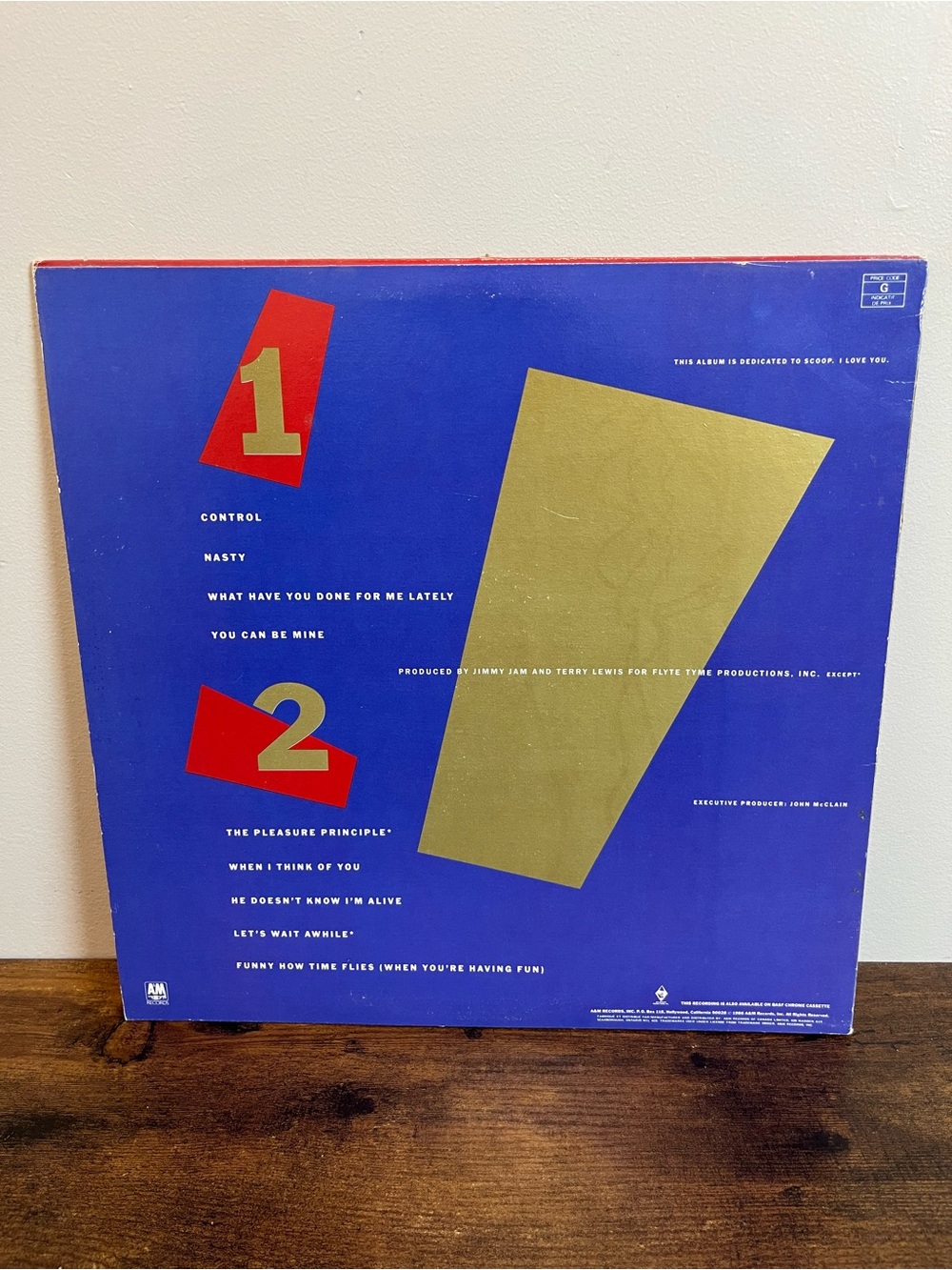 Janet Jackson Control Vinyl Record - Picture 3 of 3